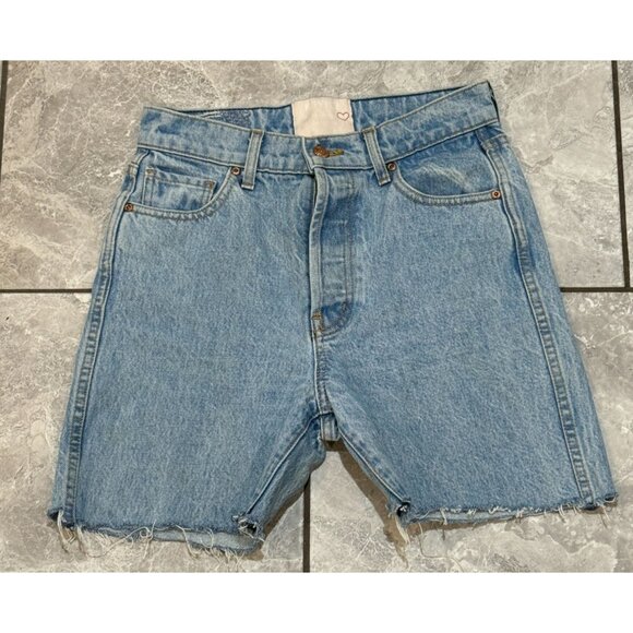 Revice Denim Cut Off Shorts High Rise Blue Women's Size‎ 27 h2 - Picture 1 of 7